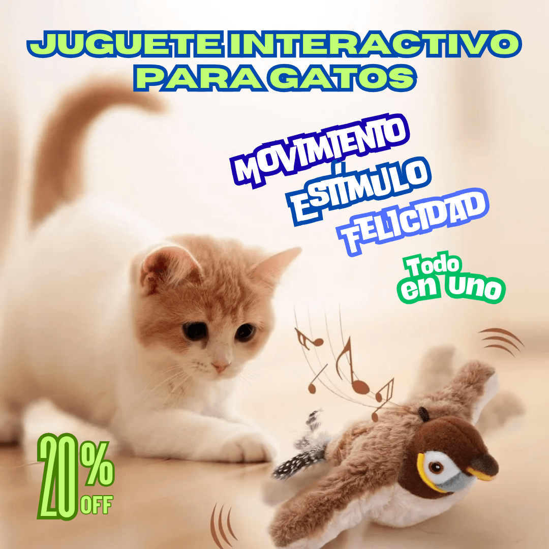 Peluche ave Interactivo eléctrico para gatos