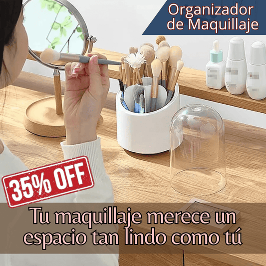 Organizador brochas de maquillaje 360°