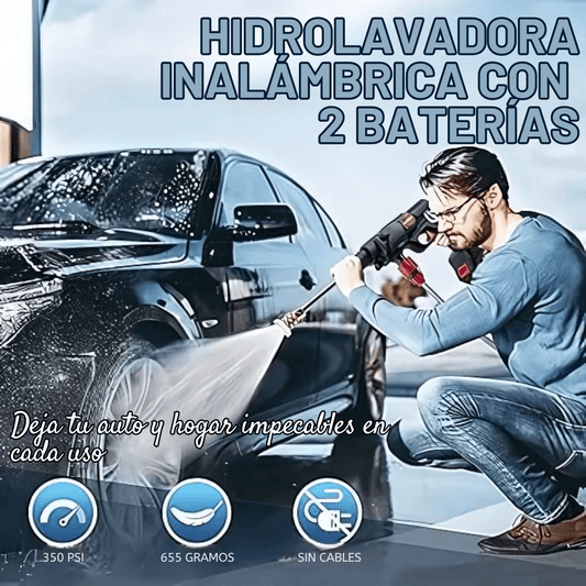 Hidrolavadora Portatil Inalambrica 2 Baterias