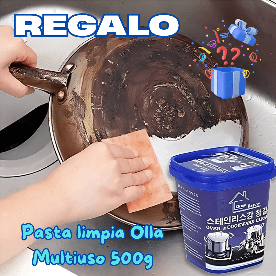 Pack 5 Paño Aluminio Gris + Pasta limpia ollas Multiuso 500g